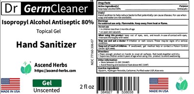 59.1471ml Ndc 77160-306-07 (06   Fda 2oz Gel Bottle Unscented)